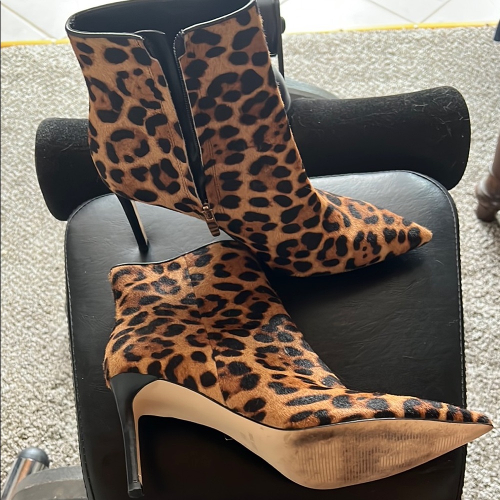 Nine West Brown and Black Heeled Boots